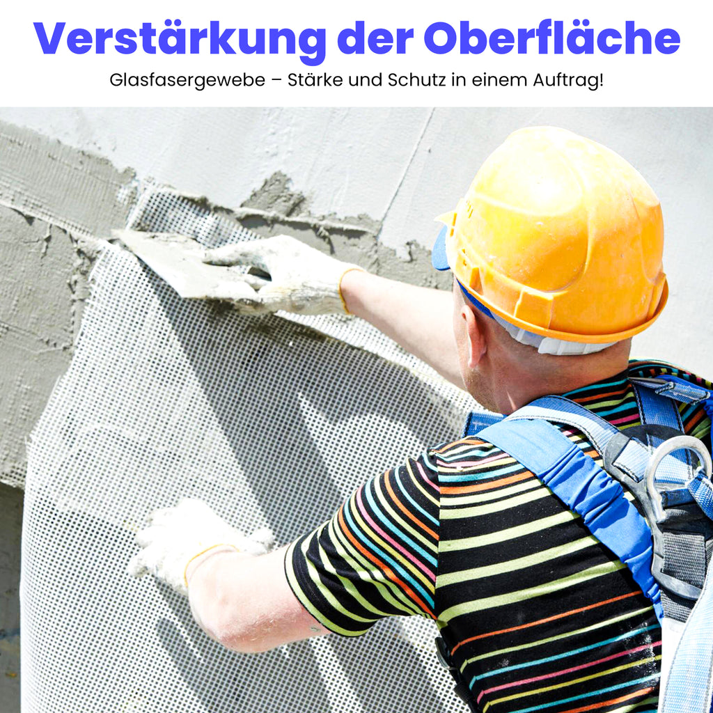 VaGo 25mx1m verstevigingsweefsel glasvezelweefsel 165g/m² geel 4x4mm VaGo 25mx1m verstevigingsweefsel glasvezelweefsel 165g/m² geel 4x4mm